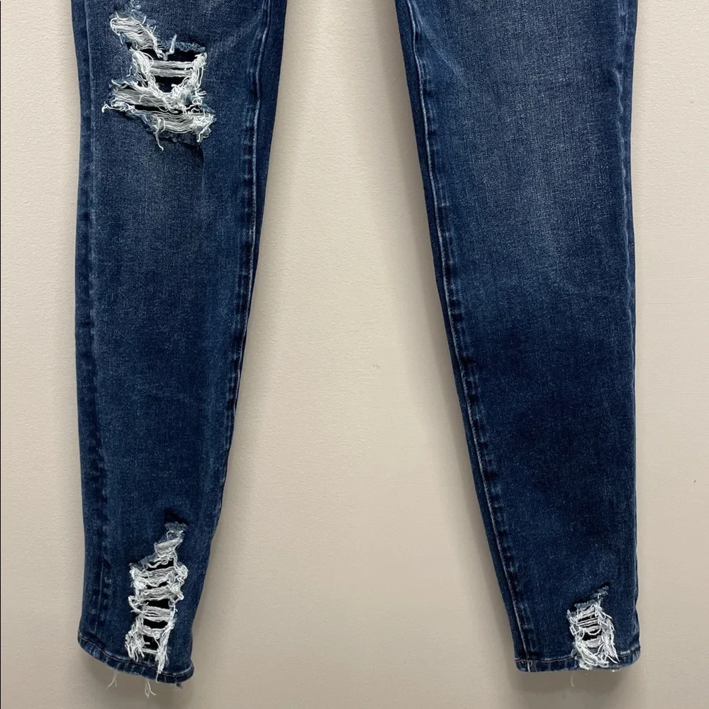 NWOT American Eagle The Dream Jean Hi Rise Jegging Distressed Hem 4